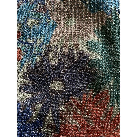 Splendid x Margherita Romper Size XL Metallic Floral Long Sleeve Missoni NEW - Picture 4 of 7